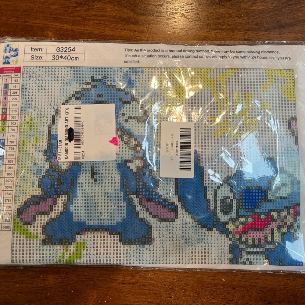 Stitch Diamond Art NWT - 30x 40cm- Disney LILO and Stitch